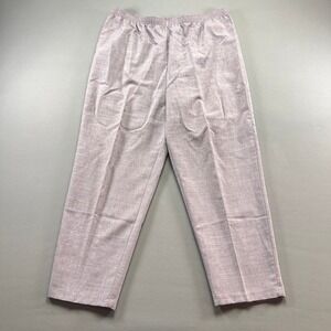 Monterey Canyon Pull On Pants Women 14 Petite Light Mauve Straight Leg High Rise